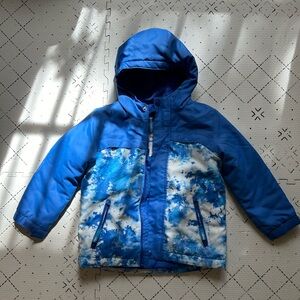 Cat & Jack Vibrant Blue and White Kids Puffer Jacket